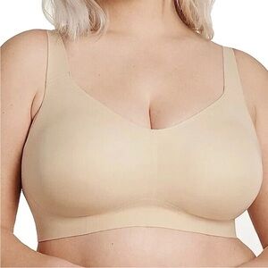 EVELYN & BOBBIE the beyond bra sand beige wireless comfort 2XL